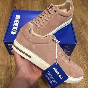 BIRKENSTOCK bend low pink leather lace up shoes sneakers women’s eur 38 new